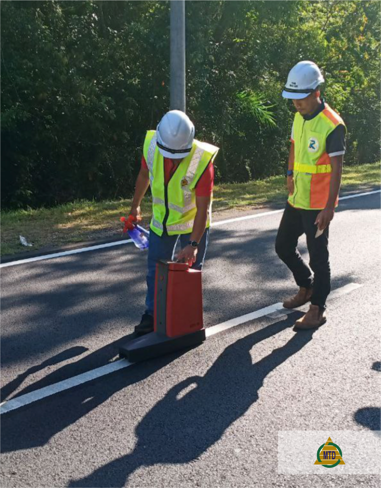 Thermoplastic Roadmarking testing in Pahang Image
