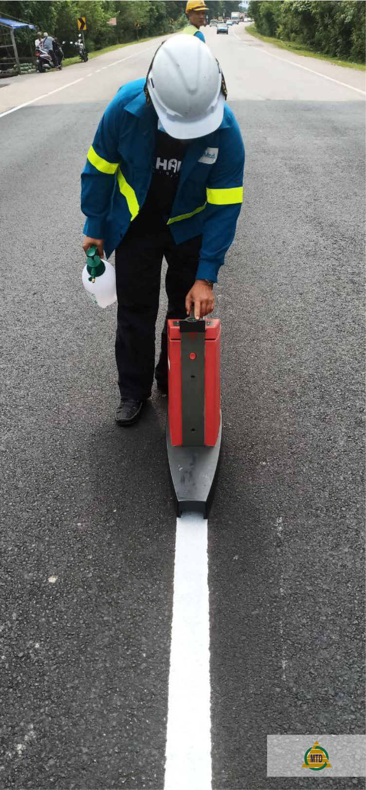 Thermoplastic Roadmarking testing in Melaka Image